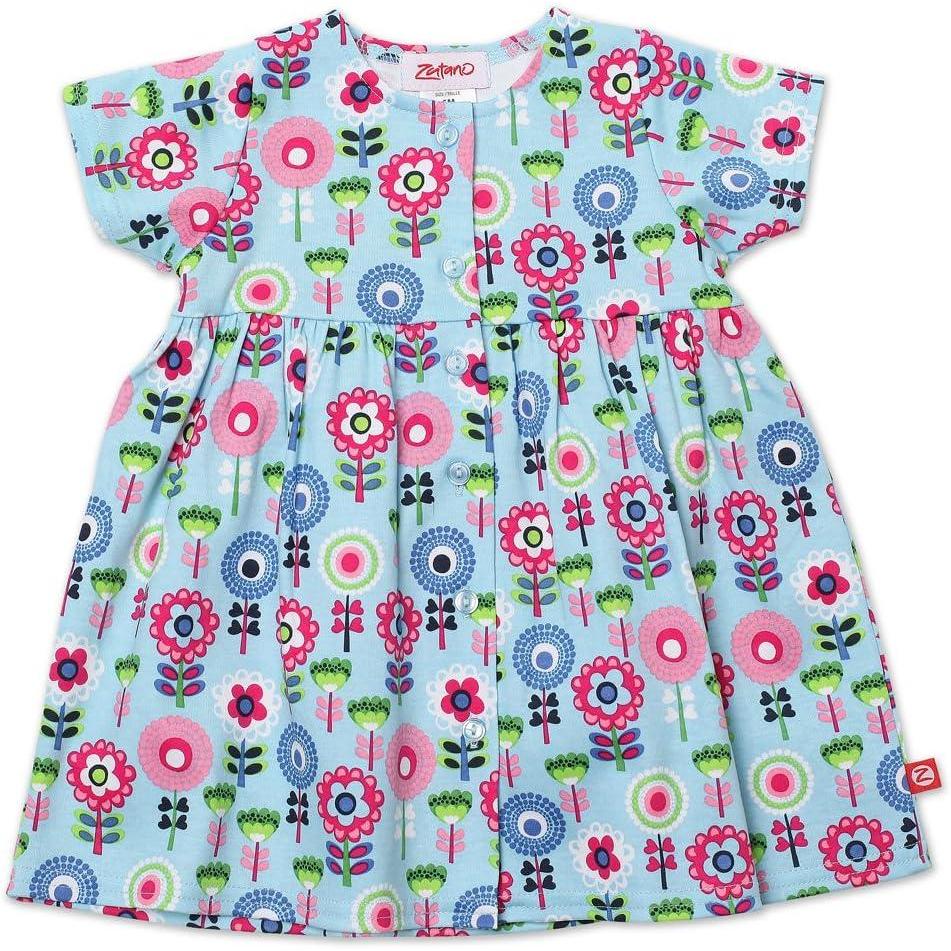imageZutano Baby Girls Dizzy Daisy Shorts Sleeve DressBluebird