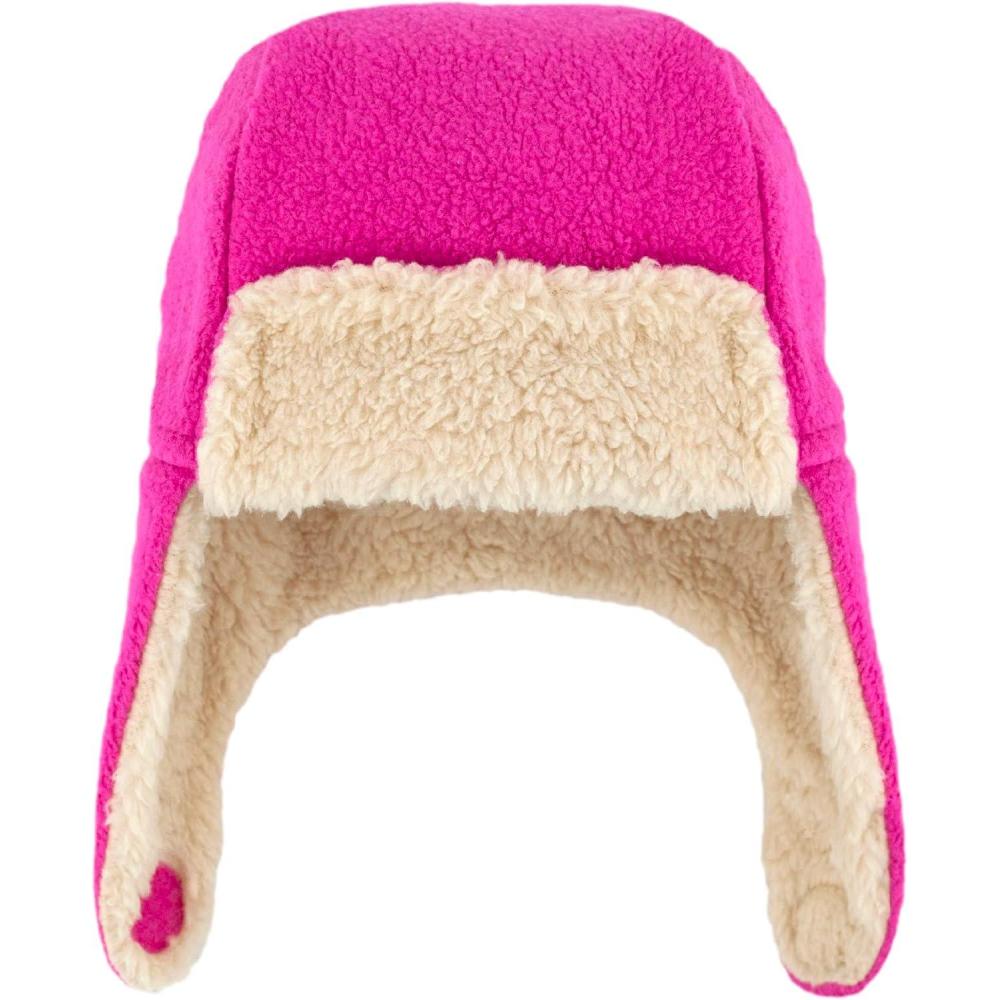 imageZutano Boys and Girls Cozie Fleece Furry Winter Baby and Toddler Hat Fuchsia 6M