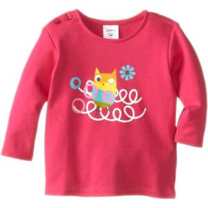 Zutano Baby Girls’ Owls Nest Screen Long Sleeve T Shirt(Fuchsia)