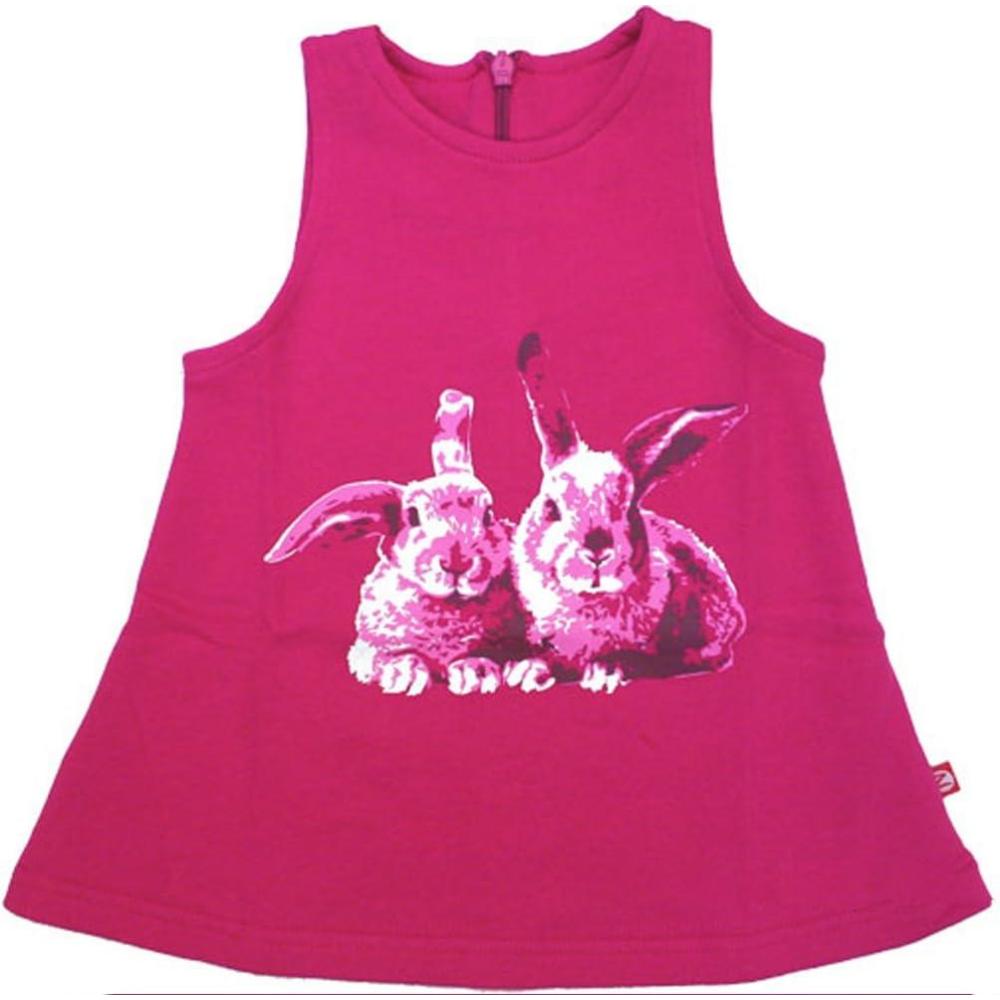 imageZutano Fuchsia Bunnies Terry Dress Little Girls 2T