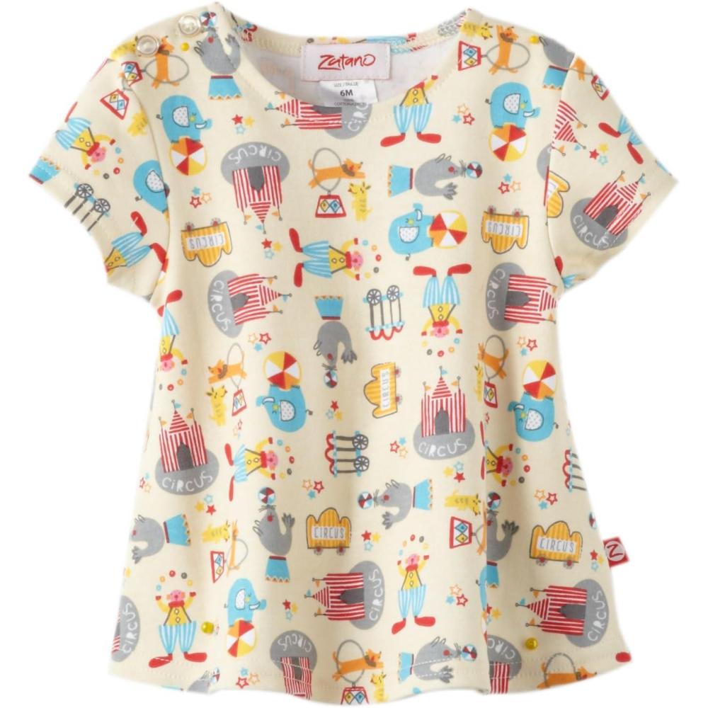 imageZutano Baby Girls Short Sleeve Swing TeeCream