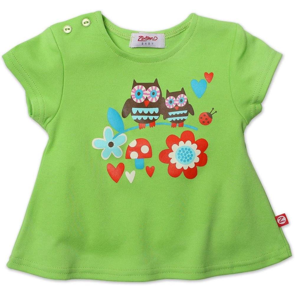 imageZutano Baby Girls Short Sleeve Swing TeeLime Owl