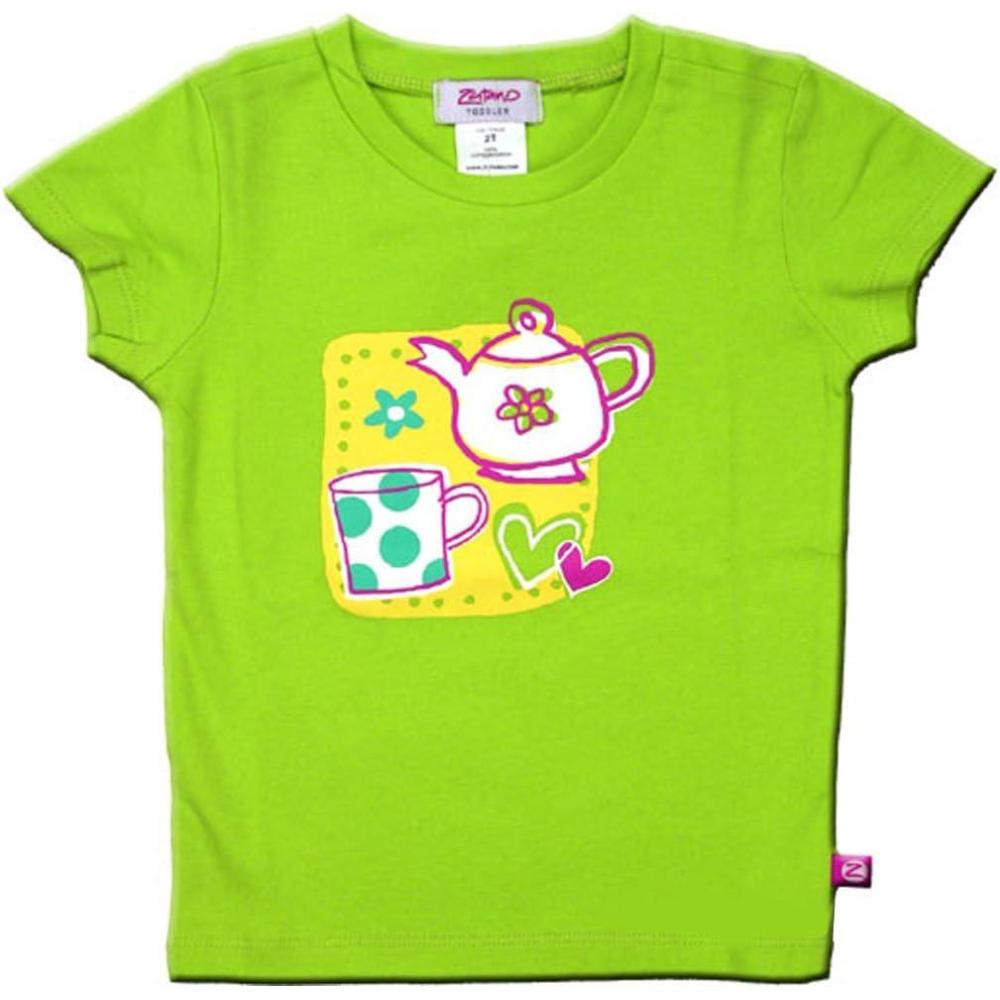 imageZutano Little Girls Cups amp Cakes Cap Sleeve Tee 2T Lime