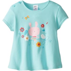 Zutano Baby Girls’ Short Sleeve Swing Tee(Aqua)