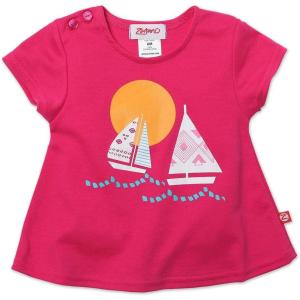 Zutano Baby Girls’ Short Sleeve Swing Tee(Fuchsia Sailing)