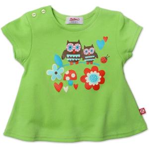 Zutano Baby Girls’ Short Sleeve Swing Tee(Lime Owl)