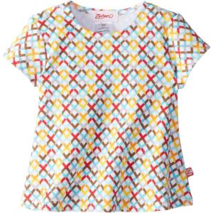 Zutano Baby Girls’ Short Sleeve Swing Tee(Multi Helix)