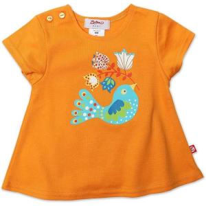 Zutano Baby Girls’ Short Sleeve Swing Tee(Orange Bird)