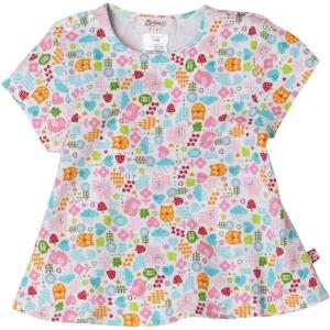 Zutano Baby Girls’ Short Sleeve Swing Tee(White Mochi)