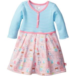 Zutano Baby Girls’ Stripe Pretty Pleats Dress(Blush)