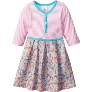 Zutano Baby Girls’ Stripe Pretty Pleats Dress(Gray)