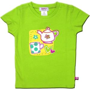 Zutano Little Girls Cups & Cakes Cap Sleeve Tee, 2T Lime