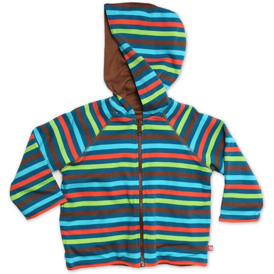 imageZUTANO Little Boys 5 Color Stripe Pagoda Reversible Zip HoodiePagoda