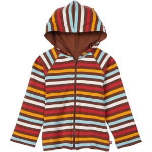 Zutano Little Boys’ 5 Color Stripe Reversible Zip Hoodie(Chocolate/Orange/Aqua/Red)