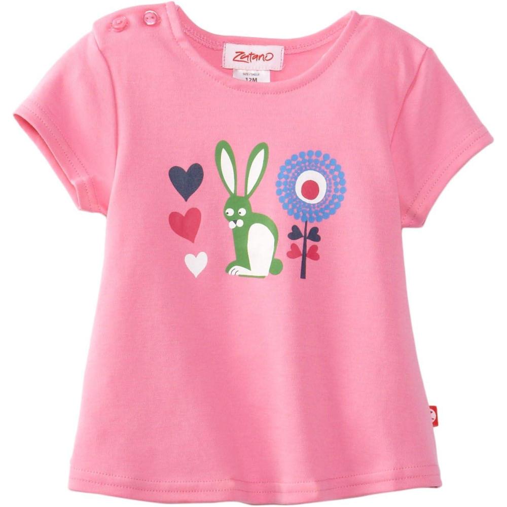 imageZutano Baby Girls Bunny Love Screen Swing TeeHot Pink