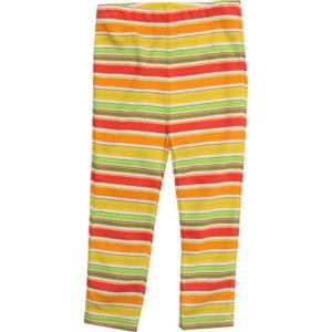 Zutano Fruit Stripe Little Girls Skinny Leggings, 2T Orange/Lime