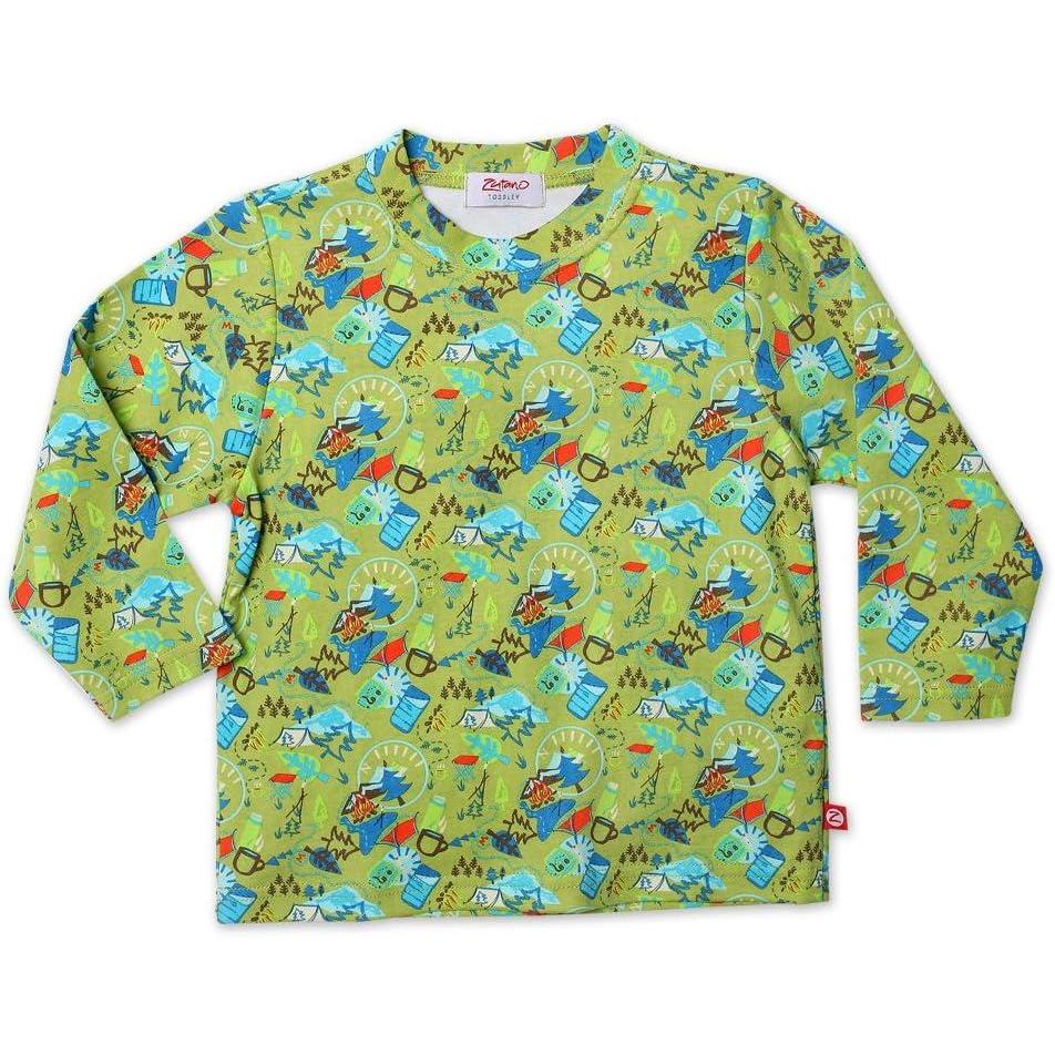 imageZUTANO Little Boys Campfire Screen Long Sleeve TeeMoss