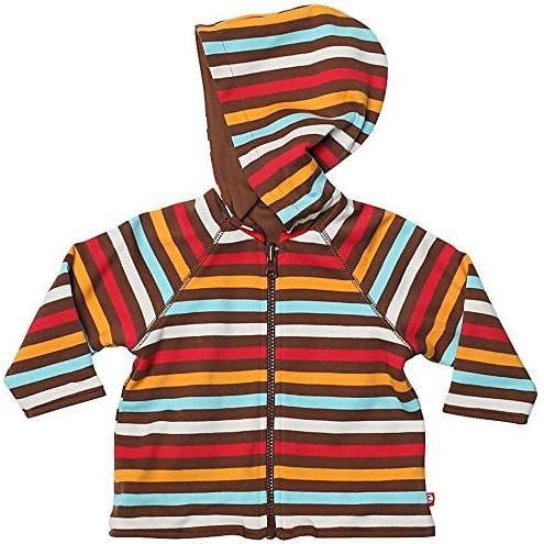 imageZutano Baby Boys 5 Color Stripe Reversible Zip Hoodie Multicolor 6 Months