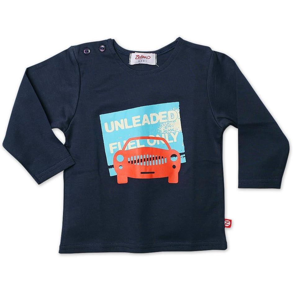 imageZutano Baby Boys Piccadilly Cars Long Sleeve Screen T ShirtNavy