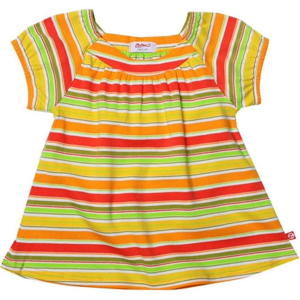 imageZutano Little Girls Fruit Stripe Short Sleeve Viola Top 2T