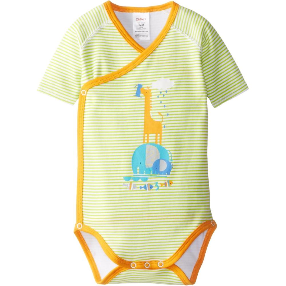 imageZutano Unisex baby 1 2 3 Screen Short Sleeve WrapLime