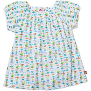 Zutano Little Girls’ Fishies Short Sleeve Viola Top(White)