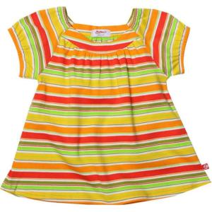 Zutano Little Girls Fruit Stripe Short Sleeve Viola Top, 2T