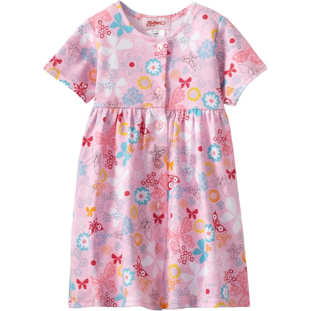 imageZutano Baby Girls Summer Dream Shorts Sleeve DressBlush