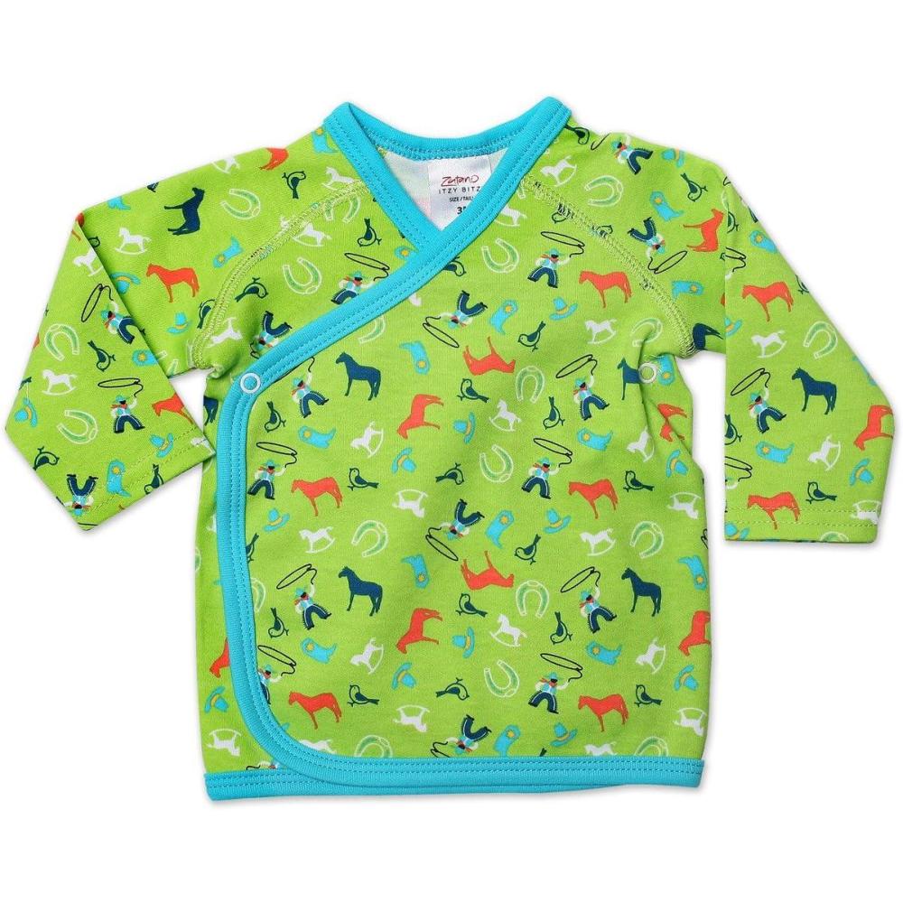 imageZutano BabyBoys Newborn Dino City Kimono TopLime