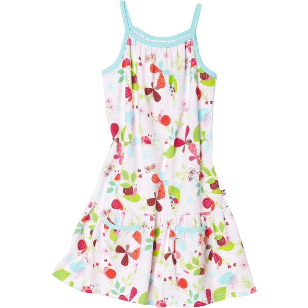 imageZutano Little Girls Zutano Butterflies Puff Pocket DressWhite