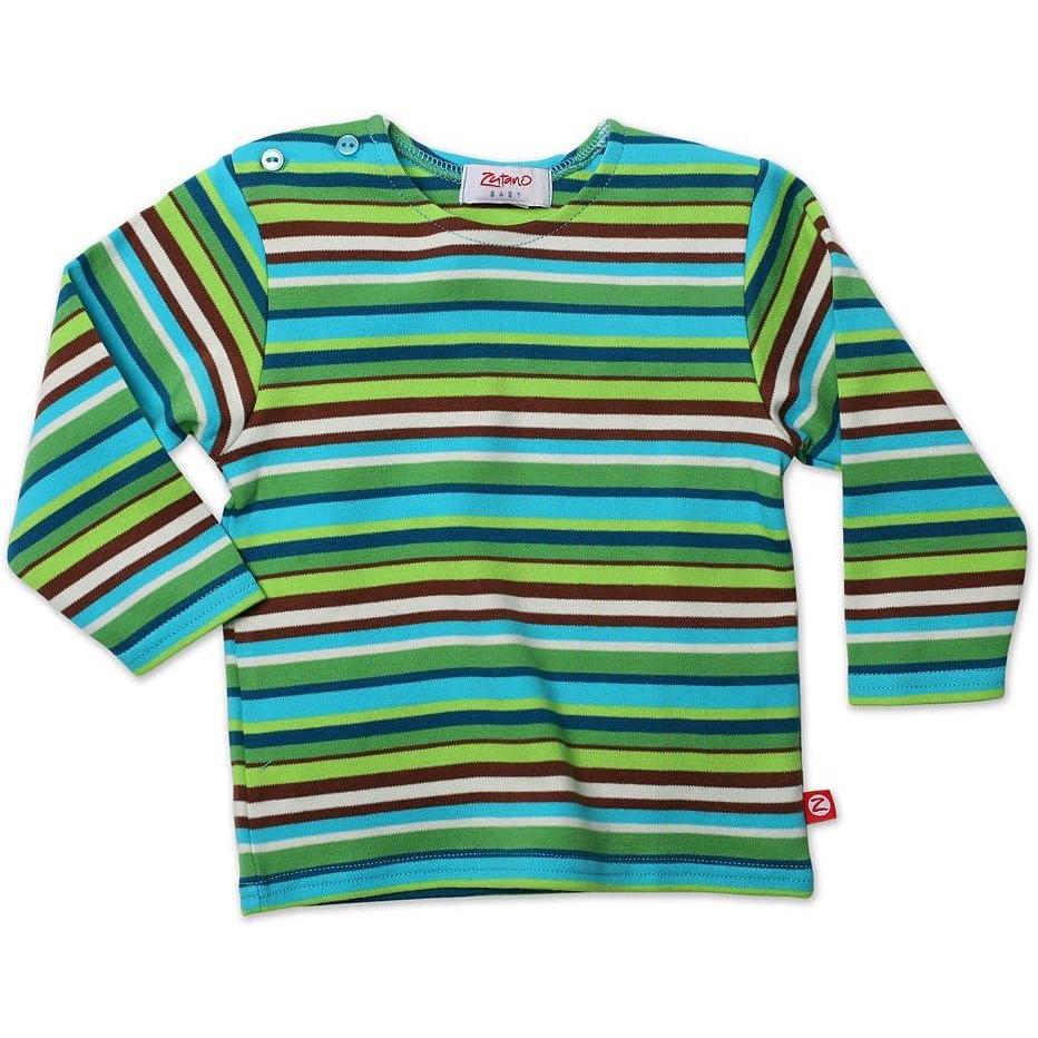 imageZutano Unisex Baby Multi Stripe Long Sleeve T ShirtChocolate