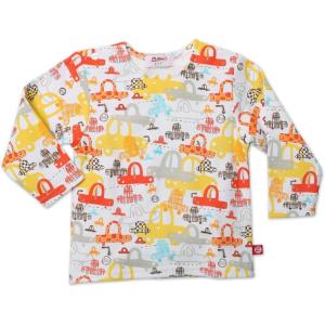 Zutano Baby-Boys Infant Sunday Drive Long Sleeve T-Shirt, White, 6 Months