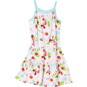 Zutano Little Girls’ Zutano Butterflies Puff Pocket Dress(White)