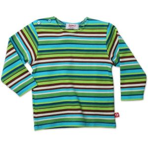 Zutano Unisex Baby Multi Stripe Long Sleeve T Shirt(Chocolate)