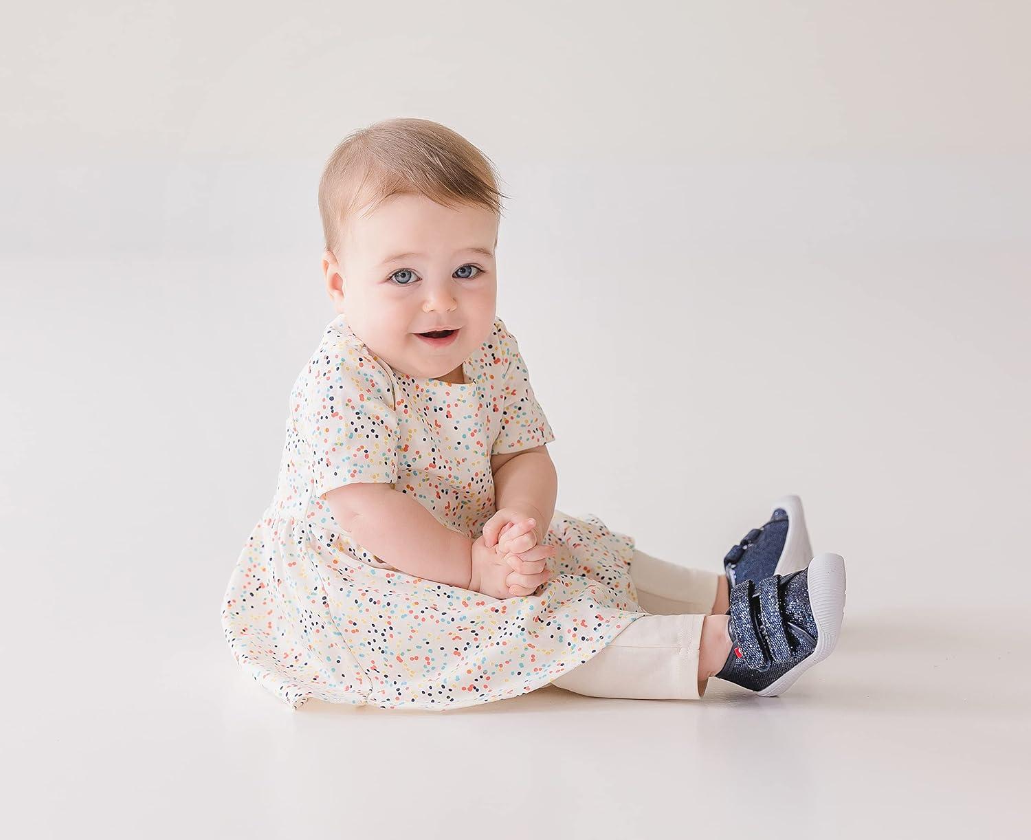 imageZutano Baby Shoes for Walking Infant Toddler First Walking ShoesNavy Sparkle