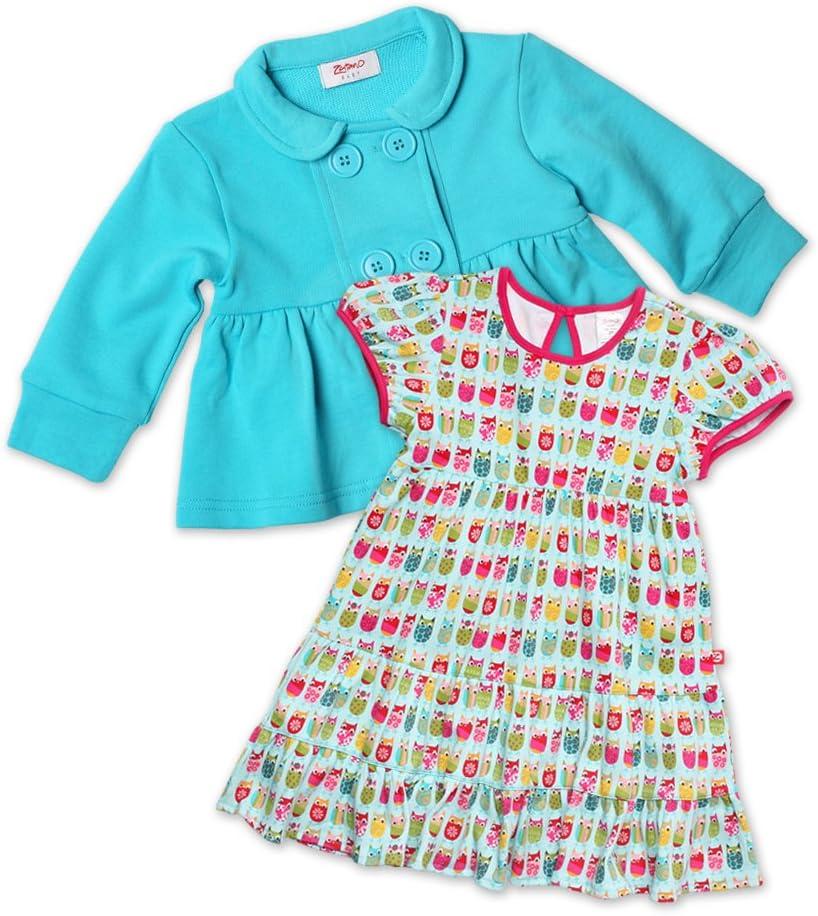 imageZutano Little Girls Print Short Sleeve Twirl DressOwls