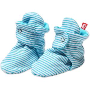 Zutano Unisex-Baby Newborn Candy Stripe Booties(Pool)