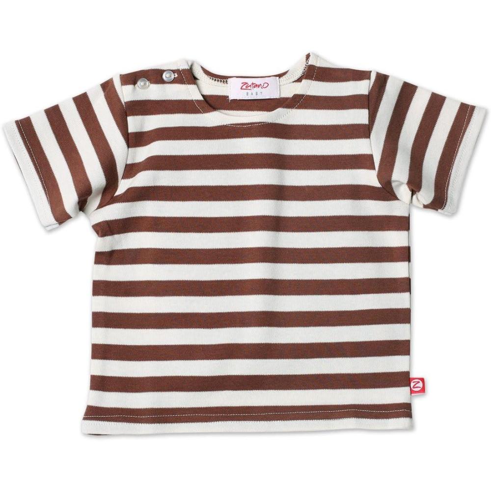 imageZUTANO Primary Stripe T ShirtChocolateCream