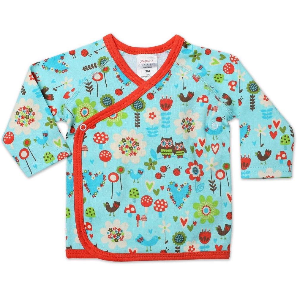 imageZutano BabyGirls Newborn Primrose Kimono TopAqua