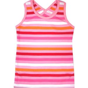 Pink/Red Bold Stripe Toddler Racer Tee, Toddler Girls, 2T