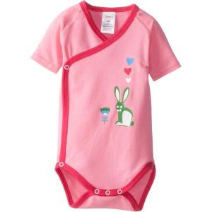 Zutano Baby Girls’ Baby Bunny Screen Short Sleeve Wrap(Hot Pink)