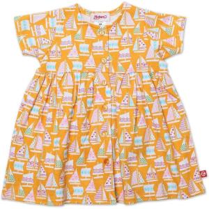 Zutano Baby Girls’ Riviera Shorts Sleeve Dress(Orange)