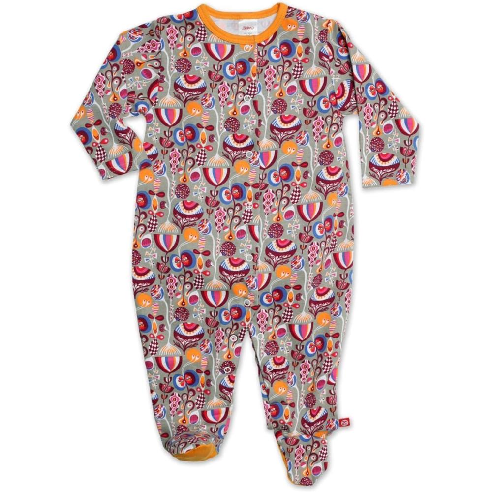 imageZutano Baby Girls Peacock FootieStone