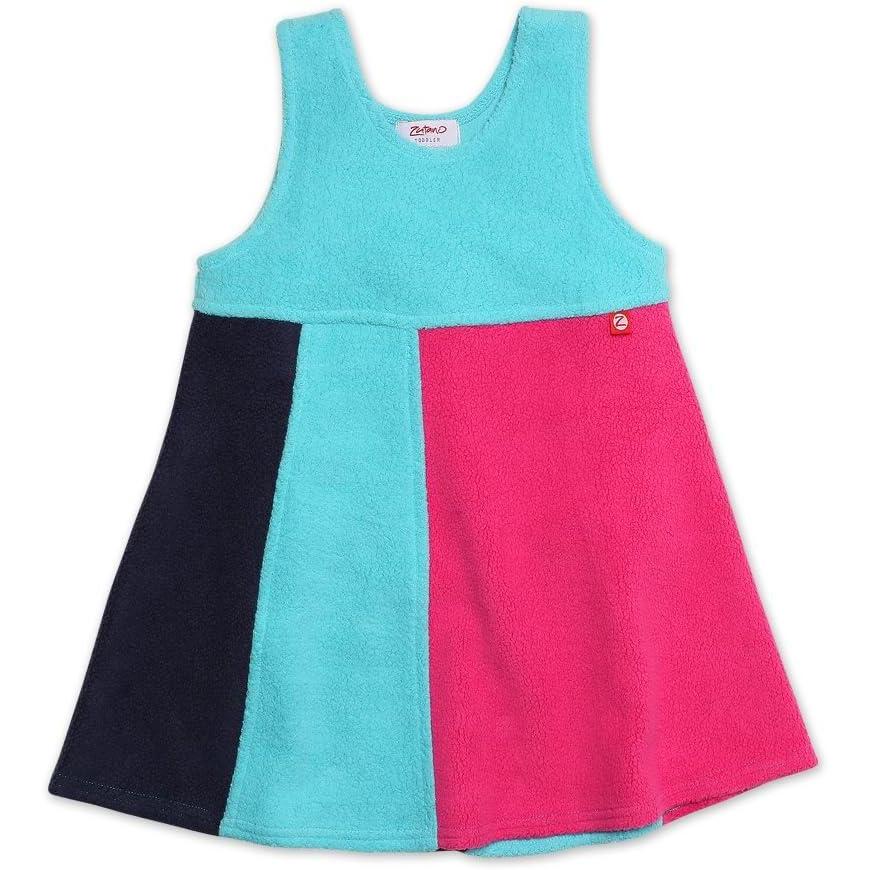imageZutano Little Girls Cozie TriColor JumperPoolFuchsiaNavy