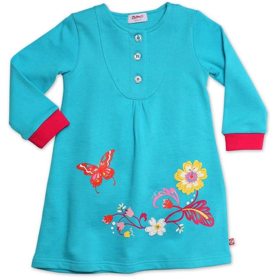 imageZutano Little Girls Terry Long Sleeve Secret Garden DressPool