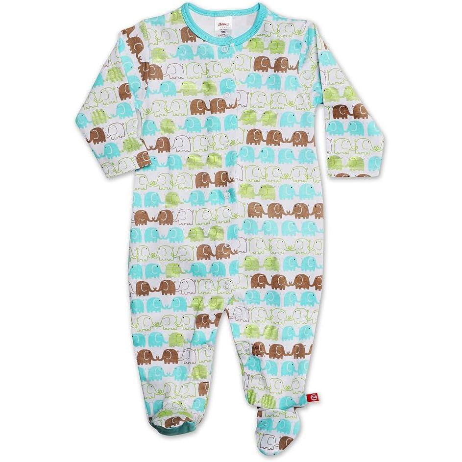 imageZutano Unisex baby Elephants FootieWhite