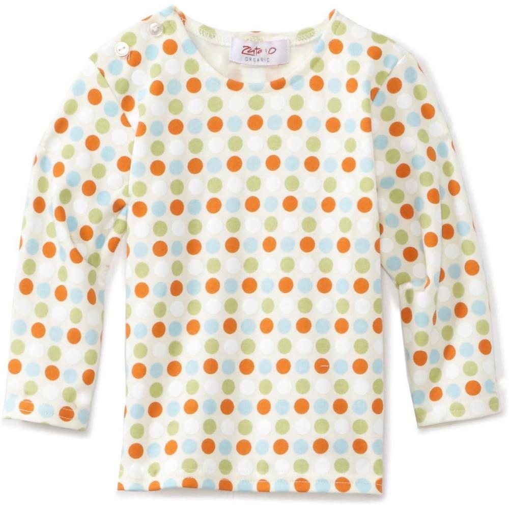 imageZutano Unisex baby Sunset Dots Organic Long Sleeve TeeOrange