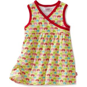 Zutano Baby Girls’ Mushrooms Surplice Dress(Celery)
