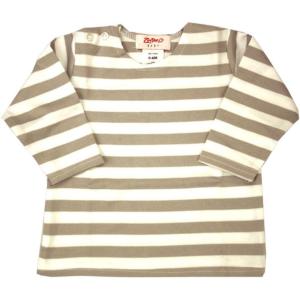 Zutano Stone/White Stripe Long Sleeve T-Shirt