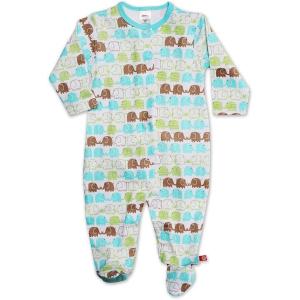 Zutano Unisex baby Elephants Footie(White)